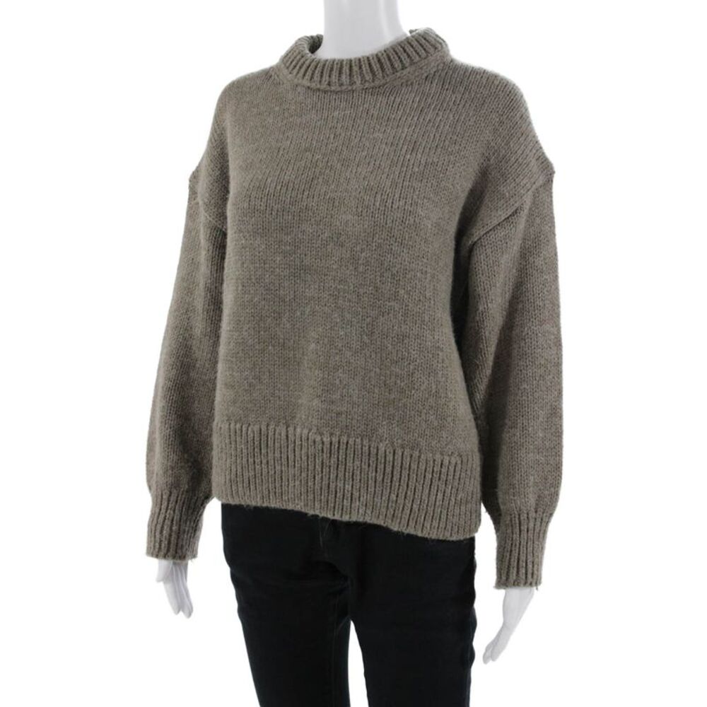 MNG Unisex Pullover Sweater Gray Crew Neck Long Sleeve Size S - Picture 2 of 6